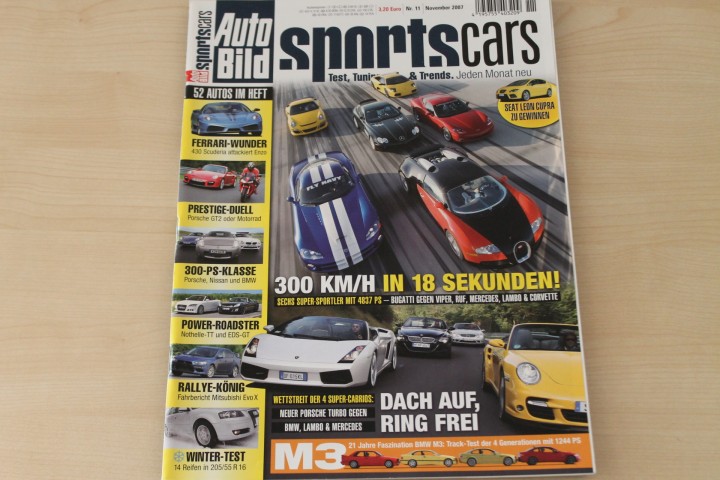 Deckblatt Auto Bild Sportscars (11/2007)